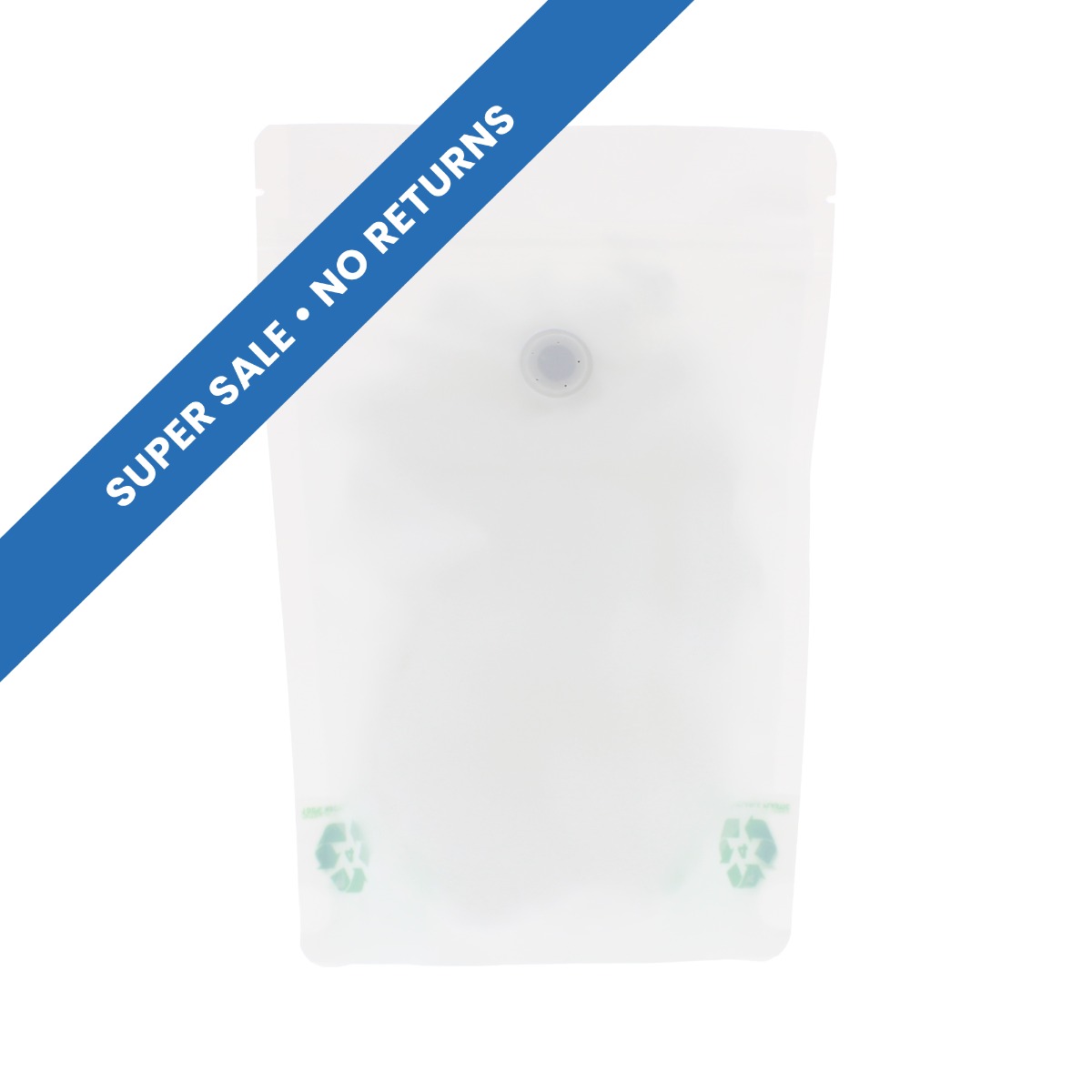 Coffee pouch with Paper Feel Varnish - white